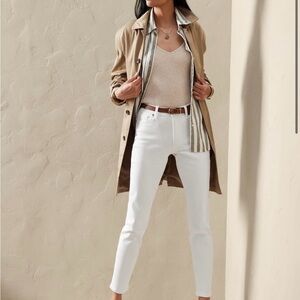 Banana Republic High Rise Skinny Jeans in White